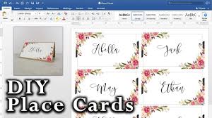 How To Make Diy Place Cards With Mail Merge In Ms Word And Adobe Illustrator Within R In 2020 Free Place Card Template Place Card Template Wedding Place Card Templates