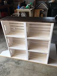 Pony Wall By Office Space In Basement Bookshelves Diy Wooden Crate Shelves Crate Furniture