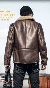 Men S Shearling Jacket B3 Flight Jacket Imported Wool From Australia Short Leather Jacket Mans Sheepski Leather Jacket Cool Jackets For Men Jackets Men Fashion
