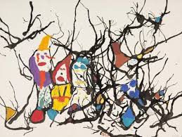 Zufallsverfahren Aleatorik Tusche Blastechnik Wurzelgeister Schulkunst Archiv Baden Wurttemberg Kunst Ideen Schulkunst Kunst