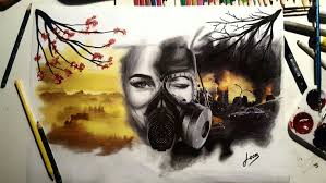 Utopia Dystopia Chesttattoo Pencildrawing Realistictattoo Artwork Abstract Artwork Pencil Drawings