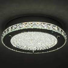 They cover the lighting duties of bathing a room with an appealing. Led Flush Mount Light Fixture 13 Inch Crystal Chandelier Auffel Dimmable Minimalis Ceiling Light Fixtures 2640lm 4000k Daylight White Glass Steel Chandelier For Kitchen Island Garage Bedroom Hallway Amazon Com