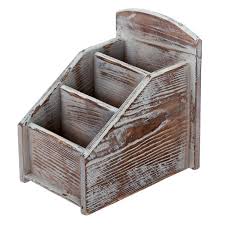 Rustic Remote Control Holder Torched Finish Remote Control Holder Office Supply Storage Rustic Wood