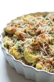 Canned Artichoke Hearts With Parmesan Breadcrumb Topping Recipe Veggie Dishes Recipes Artichoke Recipes