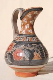 Maybe you would like to learn more about one of these? Vintage Mexican Pottery Pitcher Tonala Style Hand Painted Burnished Glaze Mexican Folk Art Painting Mexican Ceramics Mexican Pottery