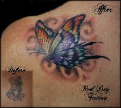 Covering up a tattoo is so that you can't see the original one anymore. Butterfly Cover Up Insect Tattoo Cover Up Back Tattoos Back Tattoo