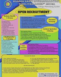 Loker medis dan tenaga kesehatan 2019 lowongan kerja terbaru dokter, perawat, bidan, analis, apoteker, ahli gizi, kesmas, kesling, radiografer, rekam medik, terapi wicara, fisioterapi, tenaga kesehatan di rumah sakit, perusahaan, sekolah dan klinik. Lowongan Kerja Rs Muhammadiyah Rodliyah Achid Moga Pemalang Februari 2019