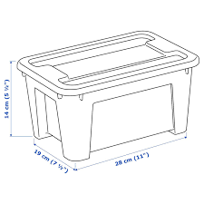 Samla Box Clear 11x7 X5 1 Gallon Ikea Ikea Samla Ikea Boxes Ikea