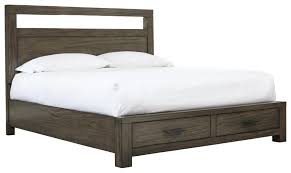 To figure out your bedroom's aesthetic, your first choice is which bed design is best. Ashley Furniture Deylin B537 58 56s King Platform Bed With Storage Footboard Sam Levitz Furniture Panel Beds