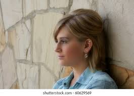 Side Shot Young Lady Leaning On Stock Photo 60629569