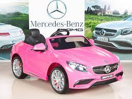 If you kid is too small to drive a car themselves, you can do this yourself using the remote. Mercedes Benz S63 12v Electric Kids Ride On Car With Remote Pink