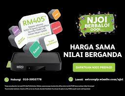 Rm399* yuran pemasangan rm100, baucar prabayar rm20, 6% cukai perkhidmatan. Promosi Daftar Pasang Baru Astro 2020 Promosi Njoi 2019