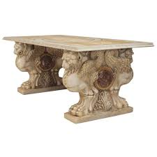 Neoclassic Inlaid Marble Center Table With 18th Century Zoomorphic Marble Legs Center Table Carved Table Stone Coffee Table