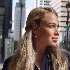 Flora Silver Moveable Butterfly Earrings