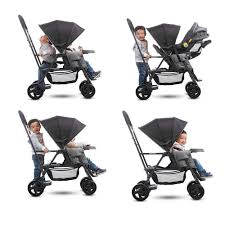 Sit And Stand Stroller Infant Toddler Double Kids Tandem Car Seat Adapter Black Caboosegraphite Tandem Stroller Joovy Caboose Double Strollers