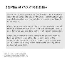 Vacant possession is a property law concept. Vacant Possession Vp Daiwa House Sakura Residence Facebook