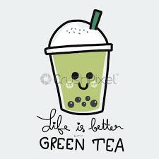 Space food and drink icon. Life Is Better With Bubble Green Tea Cartoon Vector Illustration Stock Vector Crushpixel