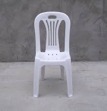 white plastic chair
