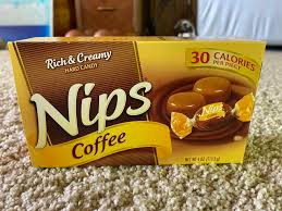 Pearson nips coffee rich and creamy hard candy in a box. Coffee Nips The Most Popular Hard Coffee Flavored Candy Junkfoodblog Com