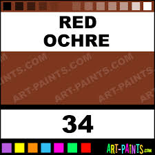 Red Ochre Studio Acrylic Paints 34 Red Ochre Paint Red