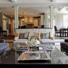 Half Wall Room Divider Design Ideas Pictures Remodel And Decor Page 2 Sunken Living Room Traditional Family Rooms Family Room Layout