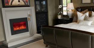 Electric fireplaces draw in air, heat it internally using a coil, and push the warm air back out into the room via a fan. Zero Clearance Electric Fireplace