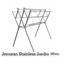 Harga plbok single jemuran dinding lipat stainless steel rak baju pakaian. Jemuran Baju Stainless Steel Jumbo 180cm Shopee Indonesia