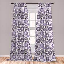 Buckminster fuller to isamu noguchi explaining einstein's theory of special relativity, and is by jose dávila. East Urban Home Ambesonne Purple And Black Curtains Scattered Round Big And Small With Mandala Inspired Design Window Treatments 2 Panel Set For Living Room Bedroom Decor 56 X 63 Violet Black White Wayfair