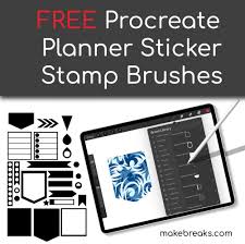 A set of cute animal stamp procreate brushes! Free Procreate Stamp Brush Planner Stickers Make Breaks