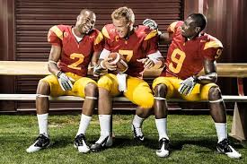 Robert Woods Matt Barkley Marquise Lee Oh Jeez These Men Of Troy Usc Trojans Football Usc Football Usc Trojans