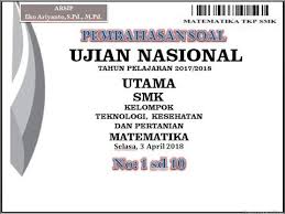 Maybe you would like to learn more about one of these? Pembahasan Soal Ujian Nasional Matematika Smk Teknologi 2017 2018 Bagian 1 No 1 10 Youtube