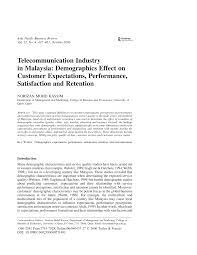 Brief information of malaysia telecommunication industry. Pdf Telecommunication Industry In Malaysia Demographics Effect On Customer Expectations Performance Satisfaction And Retention
