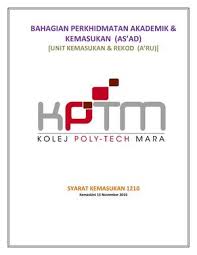 Syarat khas kemasukan ke tingkatan 6. Calameo Syarat Kemasukan Kptm Semakan 15 Nov 2010