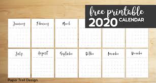 Free 2020 excel calendars templates. Free Printable 2020 Calendar Template Pages Paper Trail Design