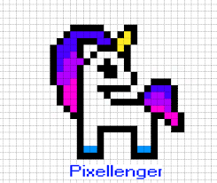 Le terme « pixel art » a été publié pour la première fois par adele goldberg et robert flegal du centre de recherche xerox palo alto en 1982. Pixel Art Facile Licorne Dessin Licorne