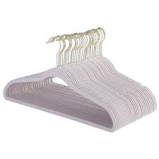 I get my velvet hangers at costco. Better Homes Gardens Flocked Suit Space Saving Hangers Beige 30 Pack Walmart Com Walmart Com
