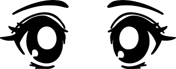 Spaicy character eyes by loulouvz on deviantart. Girl Anime Eyes Character Stickers Tenstickers