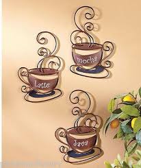 Metal Coffee Cup Mug Hanging Wall Art Cafe Java Mocha Latte Modern Kitchen Decor Coffee Decor Kitchen Coffee Wall Decor Coffee Theme Kitchen