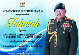 This article includes a list of general references, but it remains largely unverified because it lacks. Mindef Malaysia En Twitter Tahniah Jeneral Tan Sri Dato Sri Panglima Hj Zulkifli Bin Hj Zainal Abidin Atas Perlantikan Sebagai Panglima Angkatan Tentera Malaysia Semoga Atm Lebih Cemerlang Dan Terbilang Https T Co W3lmfoxo35