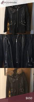 Rizal Fur Black Leather Biker Jacket Size 36 Black Leather Biker Jacket Leather Jacket Women Brown Plaid Fashion