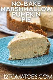 No Bake Marshmallow Pumpkin Pie Recipe Pumpkin Pie Sweet Recipes Desserts Baking