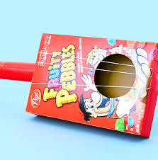 Cover cereal boxes with pretty fabrics, add a strip of cotton twill tape and labels, and stack them on all these customized templates are printable pictures of cereal boxes. Pebbles Cereal Box Guitar Cereal Crafts