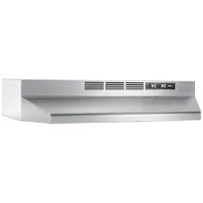 Broan Nutone Rl6200 Series 30 In Ductless Under Cabinet Range Hood With Light In Stainless Steel Rl6230ss The Home Depot Stainless Range Hood Range Hood Ductless