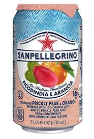 Sanpellegrino Prickly Pear And Orange Sparkling Fruit Beverage 11 15 Fl Oz Cans 24 Count Sparkling Drinks Pear Juice Natural Flavors
