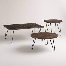 (pair) 24 wide, dining table height. Wood Hairpin Occasional Table Collection World Market