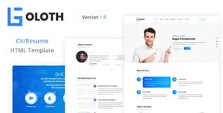 The minimally designed volos html resume template includes four pages, fantastic color combinations, and even an ajax loading portfolio section. For Free Goloth Personal Cv Resume Html Template Free Download Free Download Slide Fare