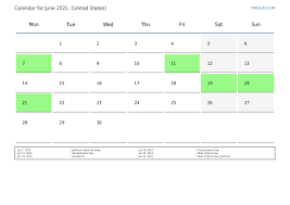 This material may not be published. June 2021 Calendar With Holidays In United States Print And Download Calendar
