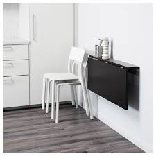 bjursta brown black wall mounted drop leaf table ikea in 2021 drop leaf table fold down desk leaf table