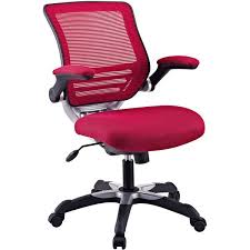 Modway Edge Office Chair With Burgundy Mesh Back And Mesh Fabric Seat Black Office Chair Vinyl Office Chair Office Chair