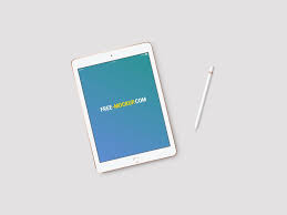 New 9 7 Inch Ipad 2018 Mockup With Status Bar Free Mockup Ipad Mockup Free Ipad Mockup Mockup Design